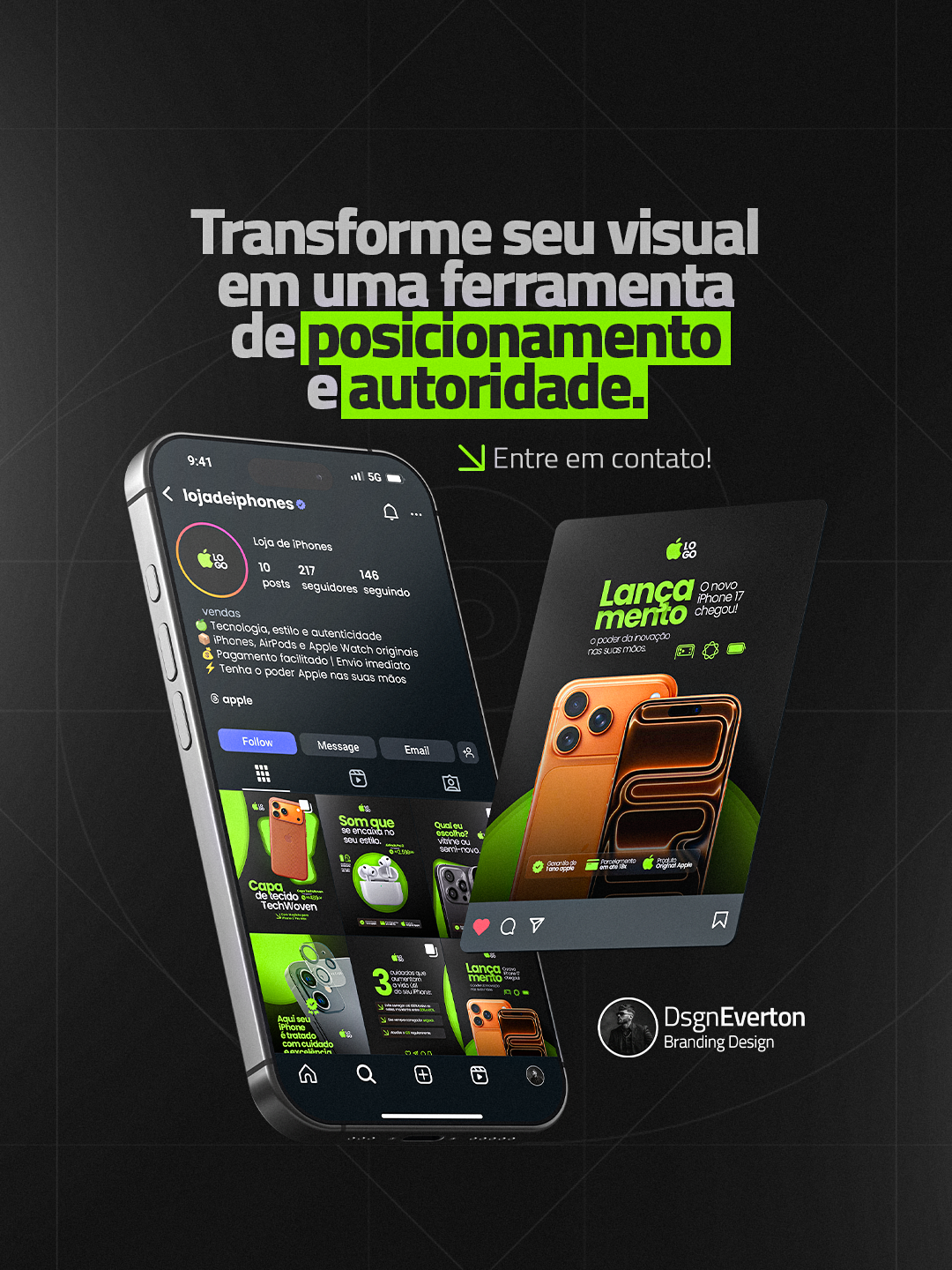 Post vertical para Instagram com design estratégico